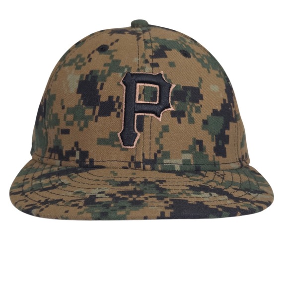 Pittsburgh Pirates Hat‎ New Era 59Fifty Authentic Collection Fitted 7 1/8 Camo - Picture 2 of 8